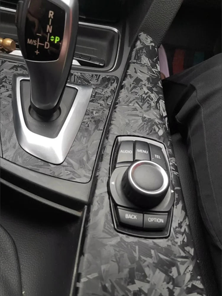 Carbon Fiber Chopped Strand Forged Vinyl Car Wrap Film Auto Modification Sticker Protective Strip Door Sill Side