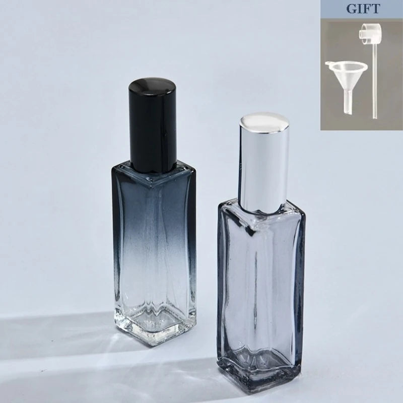 2PCS 20/10ML High Quality Perfume Spray Bottle Gradient Blue Perfume Bottle Travel Cosmetic Refillable Spray Bottle Empty Mini