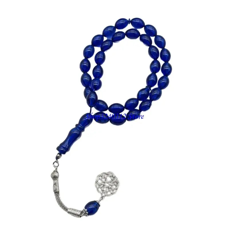 634C Handheld Muslims Prayer Beads 33 Ergonomic Beads Lightweight Tasbih Bracelet For Spiritual Reflection Worship Jewelry