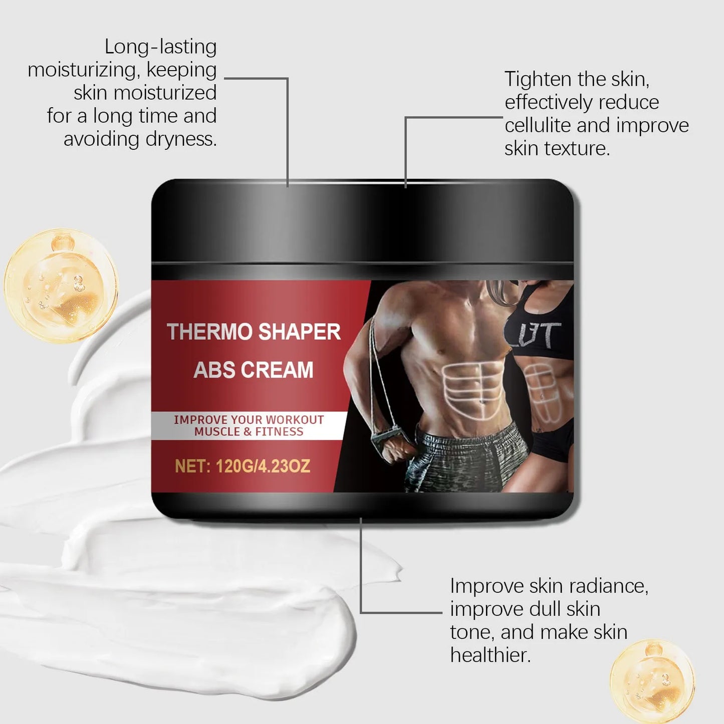 Abdominal Muscle Cream Exercise Abdominal Muscle Line External Massage, Body Care Men And Women Sports Fitness Cream
