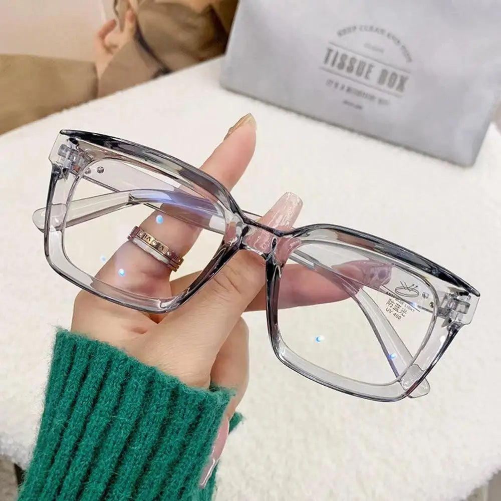 Fashion Ultra-Light Polygon Frame Anti-blue Light Glasses Unisex Reading Eyewear UV400 Shades Flat Mirror Eyeglasses