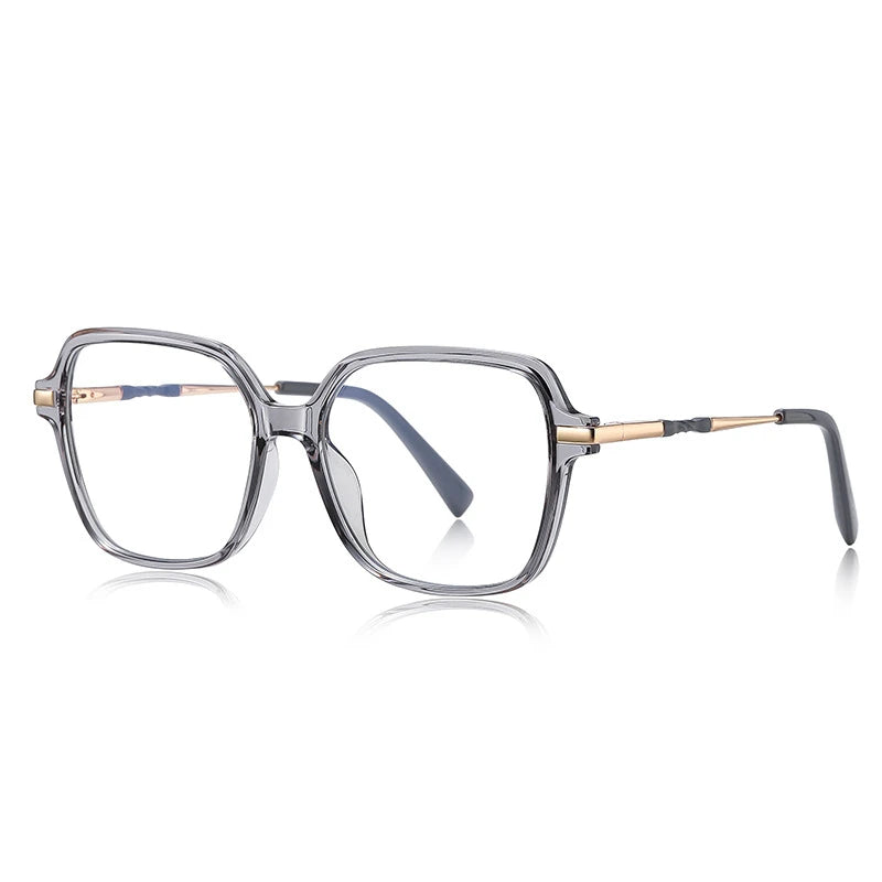 CLLOIO Premium Polygonal Customized Reading Glasses Women's Fashion Myopia Glasses Blue Light Blocking Prescription Eyeglasses