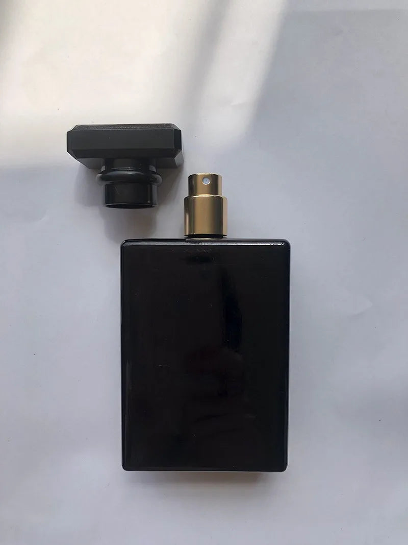 30ml 50ml 100ml Travel Pocket Glass Spray Bottles Transparent Black Perfume Containers Empty Mist Spray Bottle