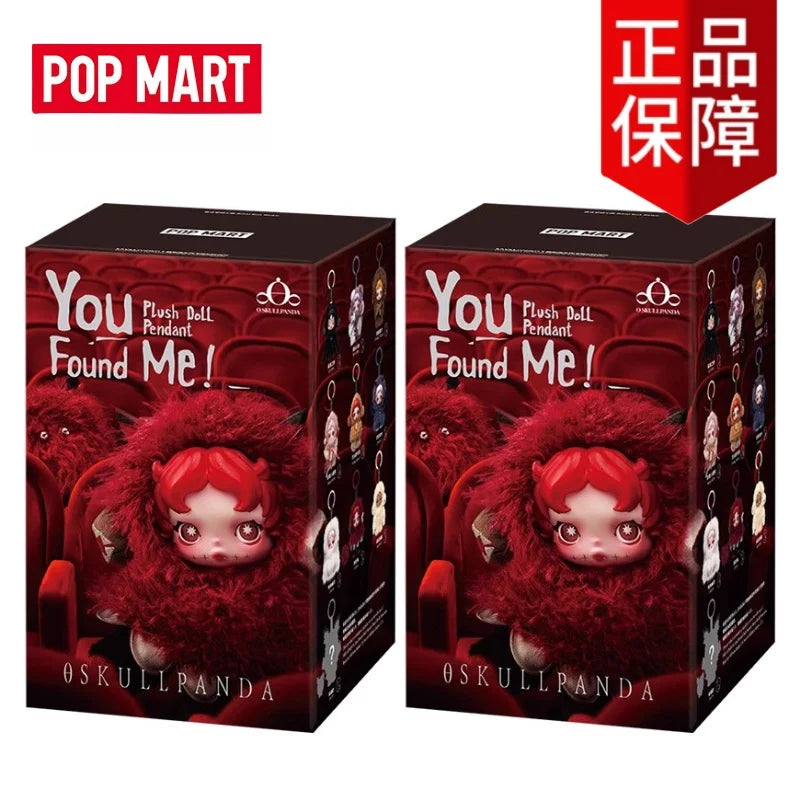 Original Popmart Skullpanda V3 You Found Me Series Trend Blind Box Doll Bag Pendant Surprised Box Toy Emotion Soothing Doll Gift