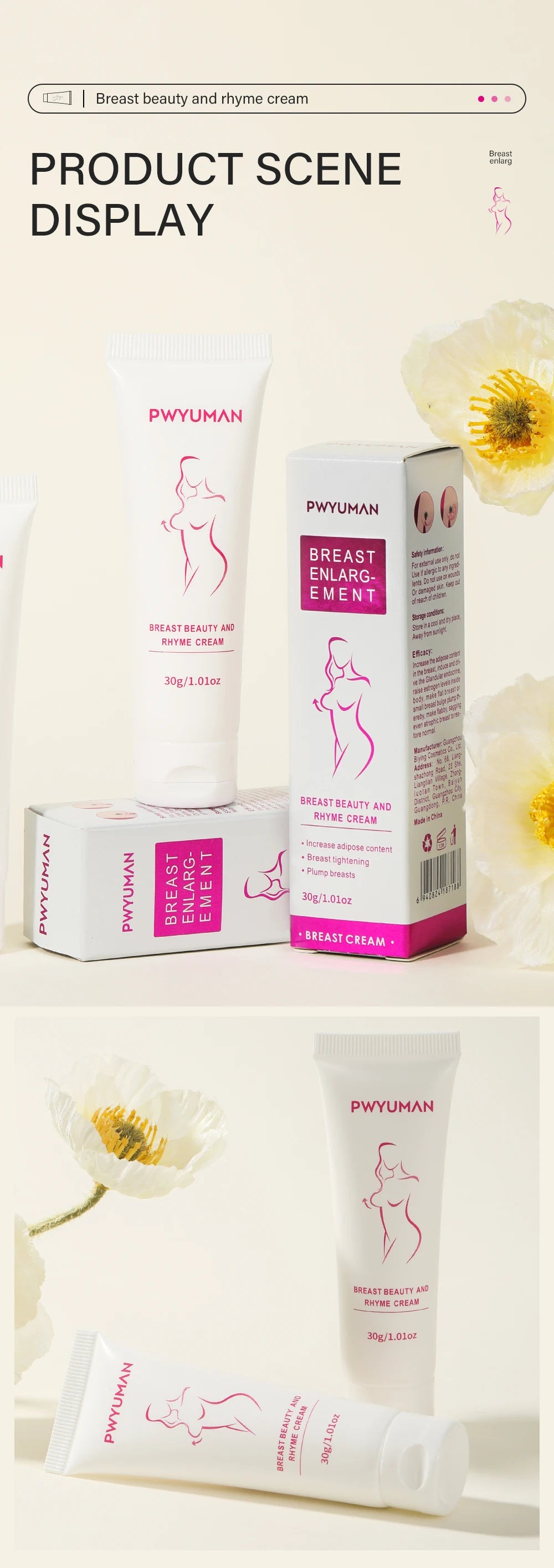 Breast Enhancement Cream Female Breast Enhancer Fast Growth Plump Breast Lifting Firming Cream Elasticity Chest Plump Tightness