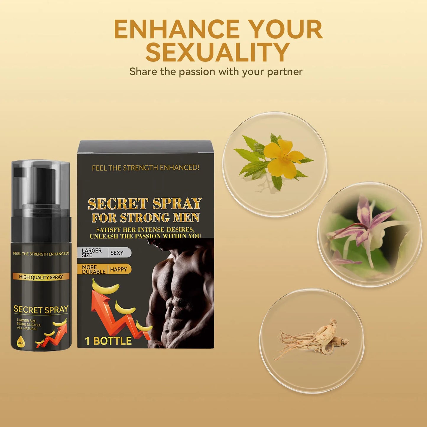 2025 Hot Men's Spray Long Lasting Delay Spray, Men's Energy Strength Massage Cream, Improve The Quality Of Love