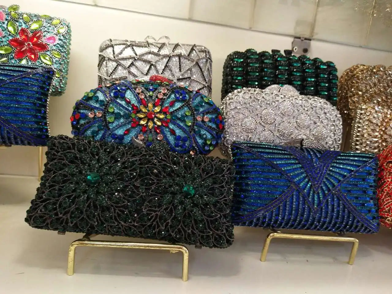 XIYUAN Luxury Purple Diamond Evening Bag Women Wedding Bridal Clutches Fashion Ladies Celebrities Crystal Handbag Party Purse