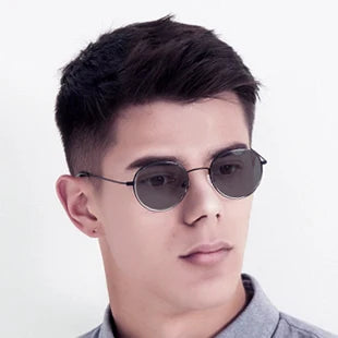 BLUEMOKY  Women's new metal butterfly prescription glasses, myopia progressive color changing lenses, anti blue light multifocal