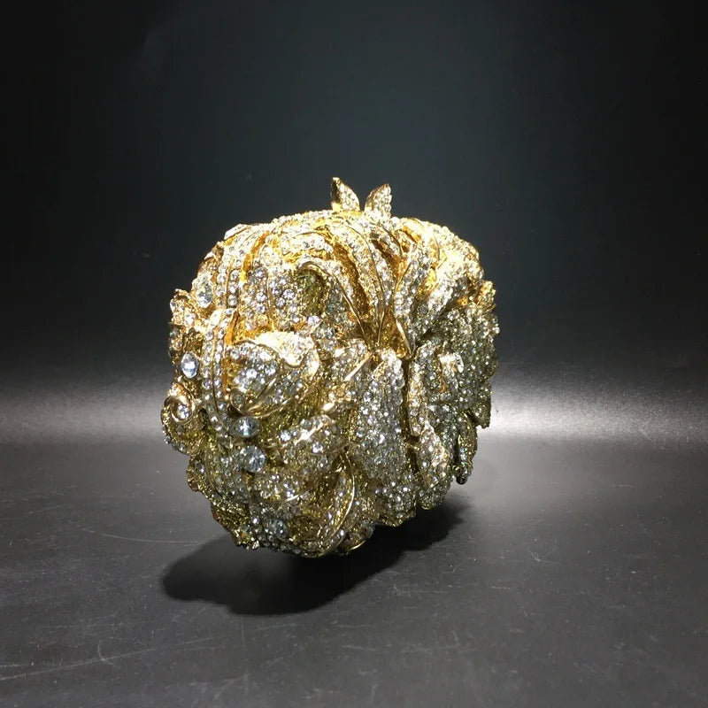 XIYUAN Silver Gold Black Red Colorful Crystal Clutch Purse Wedding Bridal Rhinestone Evening Handbags Party Dinner Banquet Bags