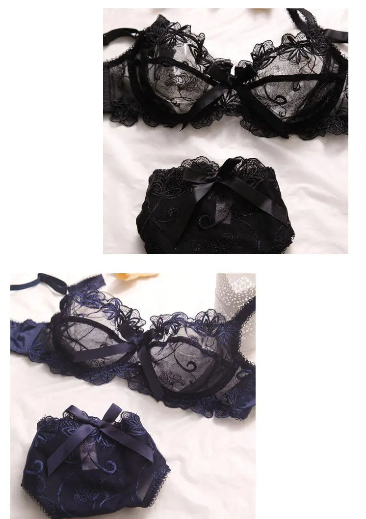 Logirlve Sexy Lingerie Female Push Up Bra Sets Seamless Bra For Women's Lace Underwear Two-piece Bralette Woman Set