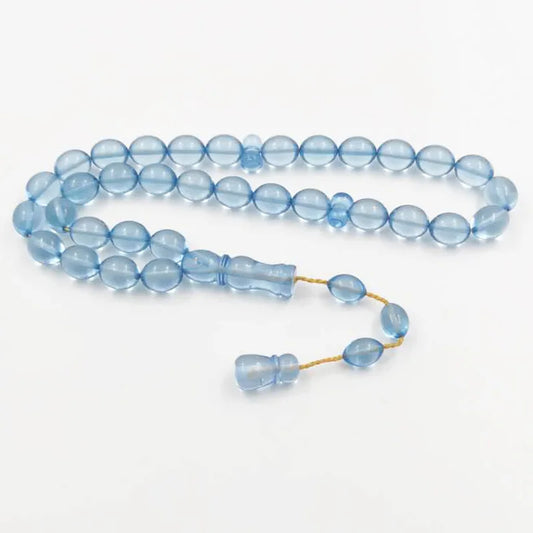 Tasbih Light blue Resin 33 beads muslim bracelet Gift islamic accessories on hand turkish jewelry handmade prayer beads misbaha