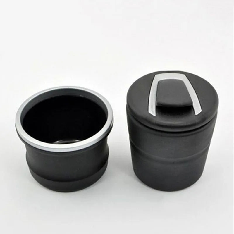 Car Ashtray With LED Lamp Multi-functional Ashtray Storage Jar For BMW Black Ventilation To Dissipate Smoke  Interior Accessorie