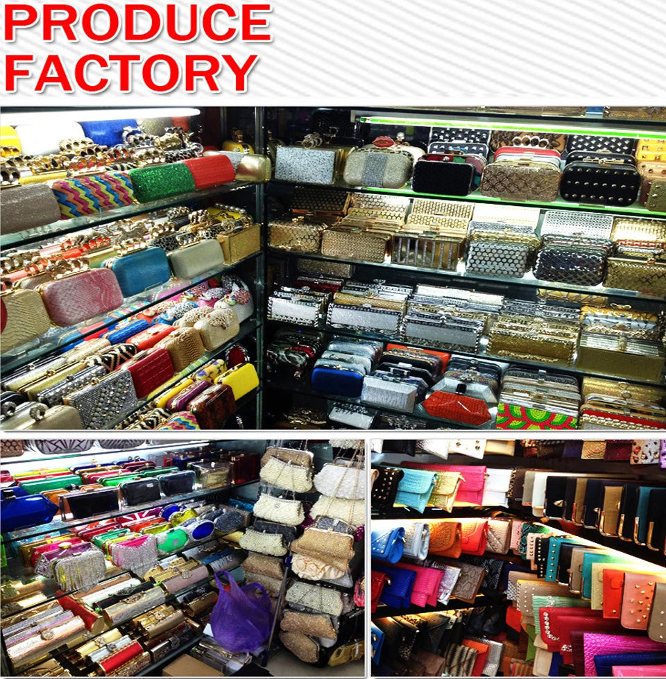 XIYUAN Silver Gold Black Red Colorful Crystal Clutch Purse Wedding Bridal Rhinestone Evening Handbags Party Dinner Banquet Bags