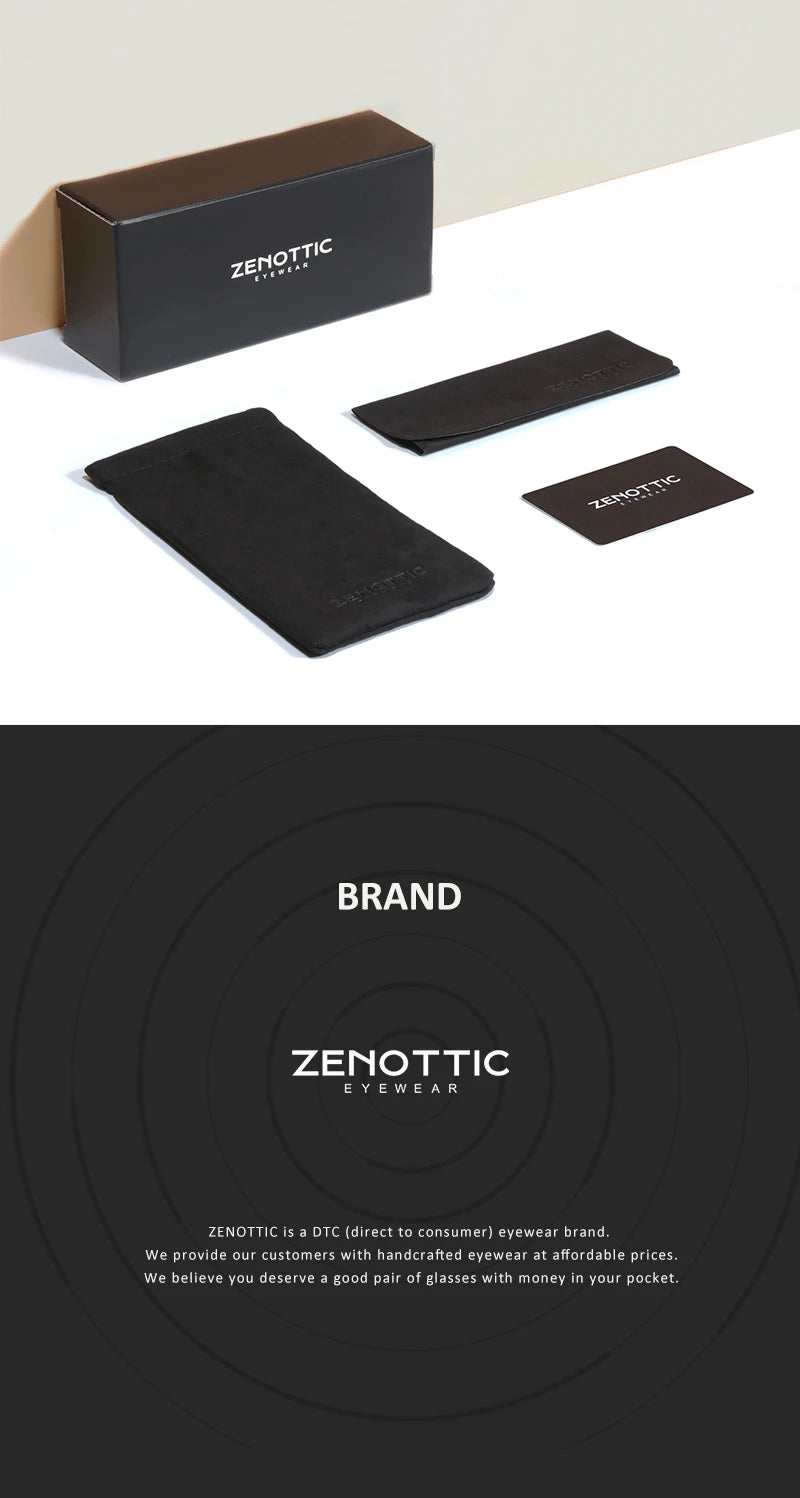 ZENOTTIC Anti Blue Light Reading Glasses Frame Men Retro Square Computer Gaming Eyeglasses Reader Presbyopic Eyewear Diopters