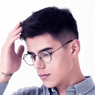 BLUEMOKY  Women's new metal butterfly prescription glasses, myopia progressive color changing lenses, anti blue light multifocal