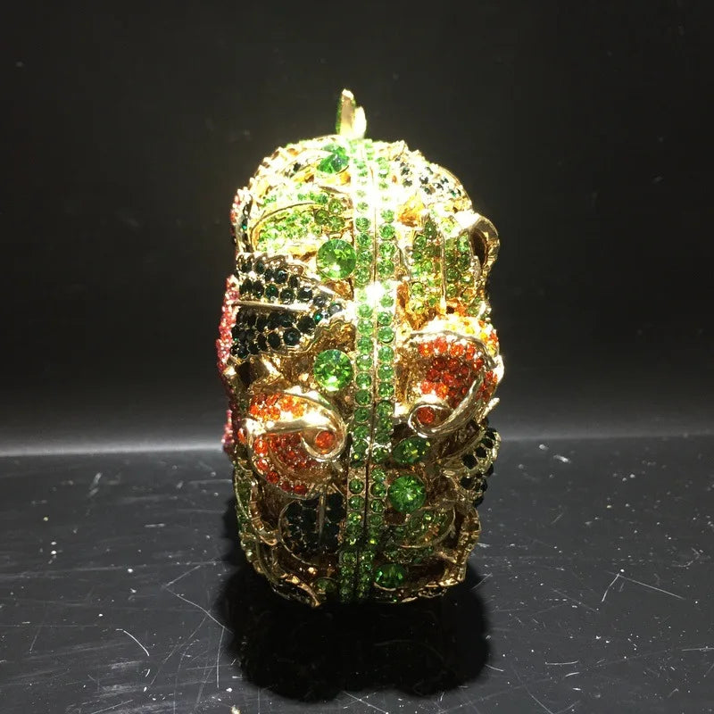 XIYUAN Silver Gold Black Red Colorful Crystal Clutch Purse Wedding Bridal Rhinestone Evening Handbags Party Dinner Banquet Bags