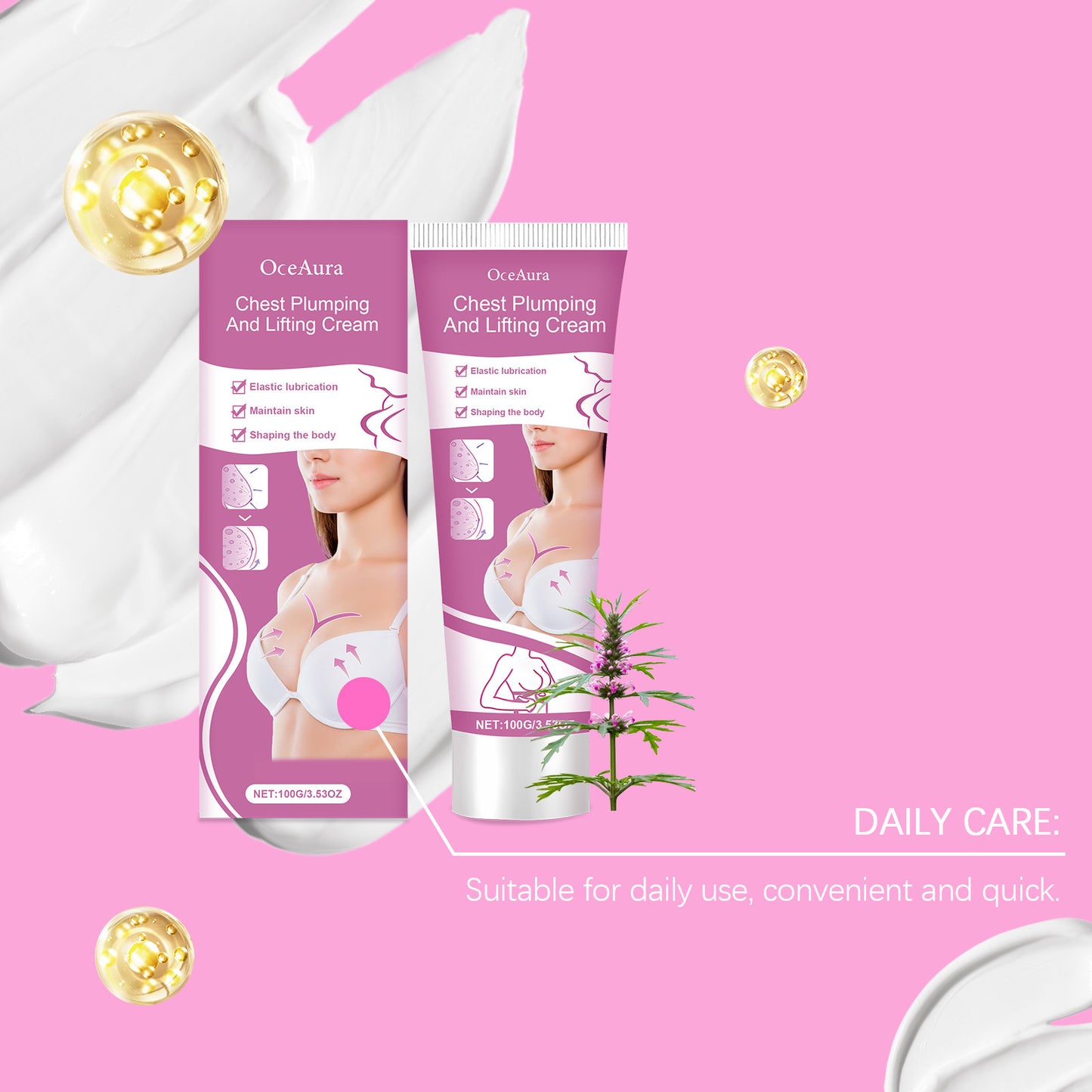 Chest Plumping Lifting Cream Enlargement Size up Enhancenment Improve Breast Flat Sagging Bust Firming Massage Boob Growth Cream