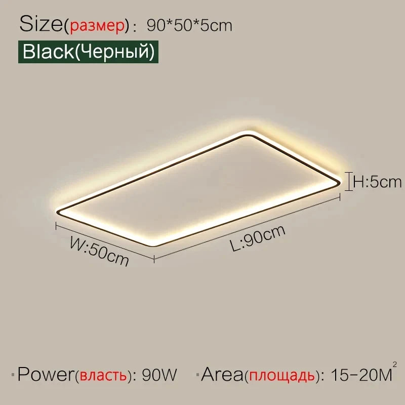 Ultrathin LED Ceiling Lamp for Living Room Bedroom Aisle Study Room Balcony Ceiling Light 90-260v Home Decor Lighting Fixture