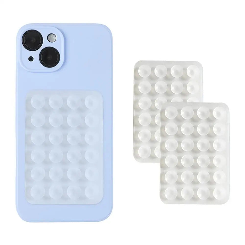 1/5/10pcs Transparent Suction Cup Silicone Phone Backed Sticker 24 Suckers Single-sided Sticky Suction Cup Mobile Phone Holder
