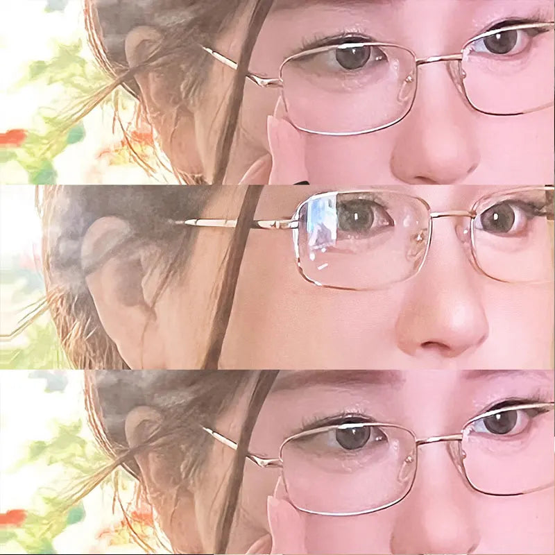 Y2K Harajuku Retro Small Square Frame Glasses for Women Metal Eyeglasses Clear Reading Spectacle Blue Light Blocking Eyewear