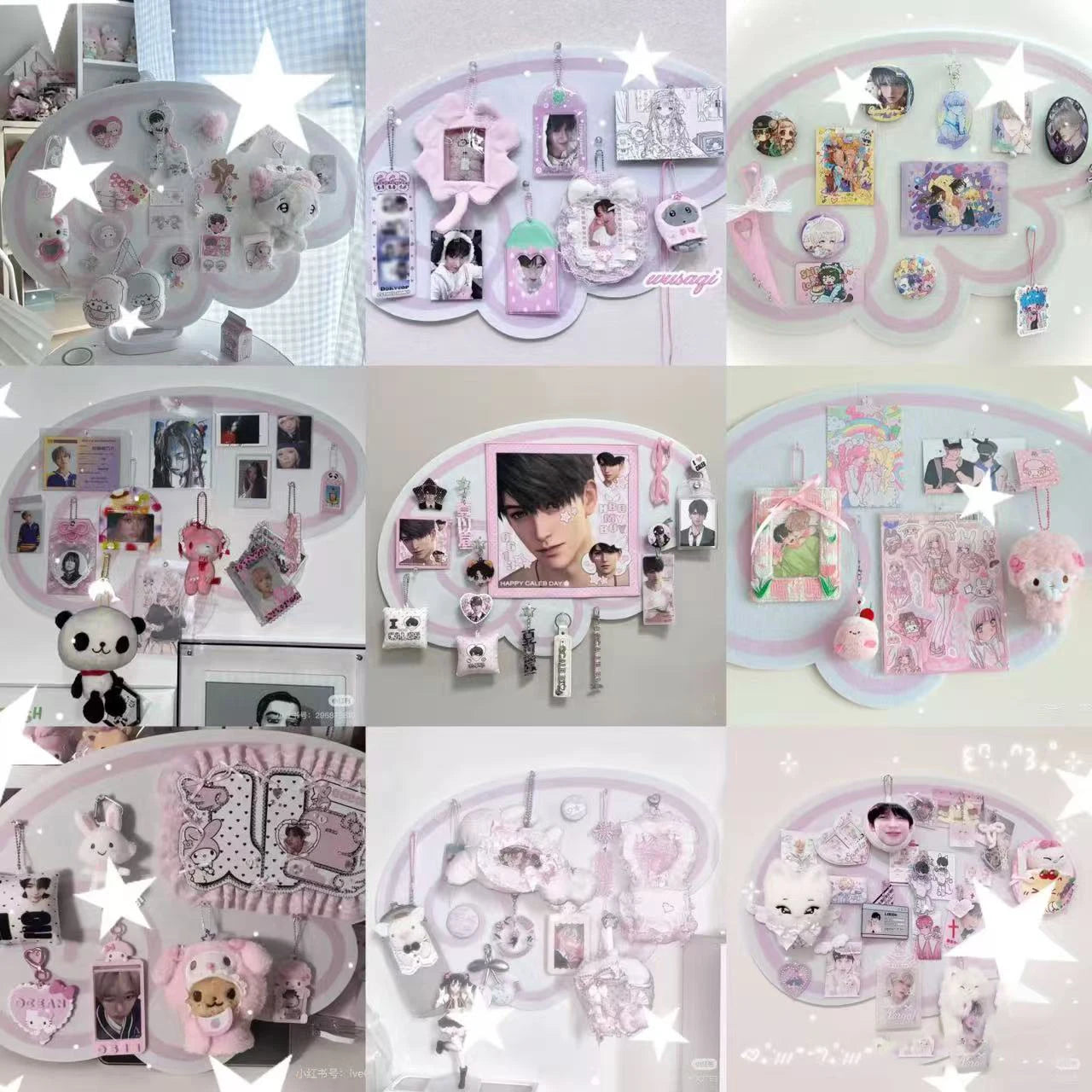 New Ins Style Angel Wings Special-shaped Felt Room Decoration Cute Storage Decorative Wall Photo Wall Bedroom Living Room Layout