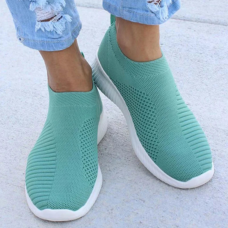 Women's Sneaker Slip On Women Sneakers Breather White Shoes Women Casual Sneaker Sports Shoes Comfortable Vulcanize Shoes Female