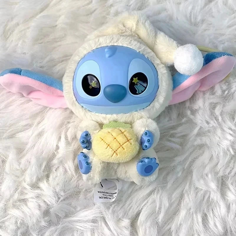 Disney New Stitch Eat Some Thing Before Sleep Series Vinyl Blind Box Bag Pendant Cute Plush Doll Mystery Box Toy Surprise Gifts