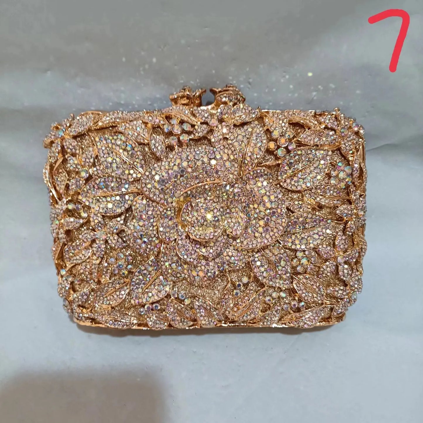 2025 New Arrival Flower Crystal Wedding Bridal Clutch Purse Luxury Designer Women's Dinner Party Cocktail Handbags Diamond Bags