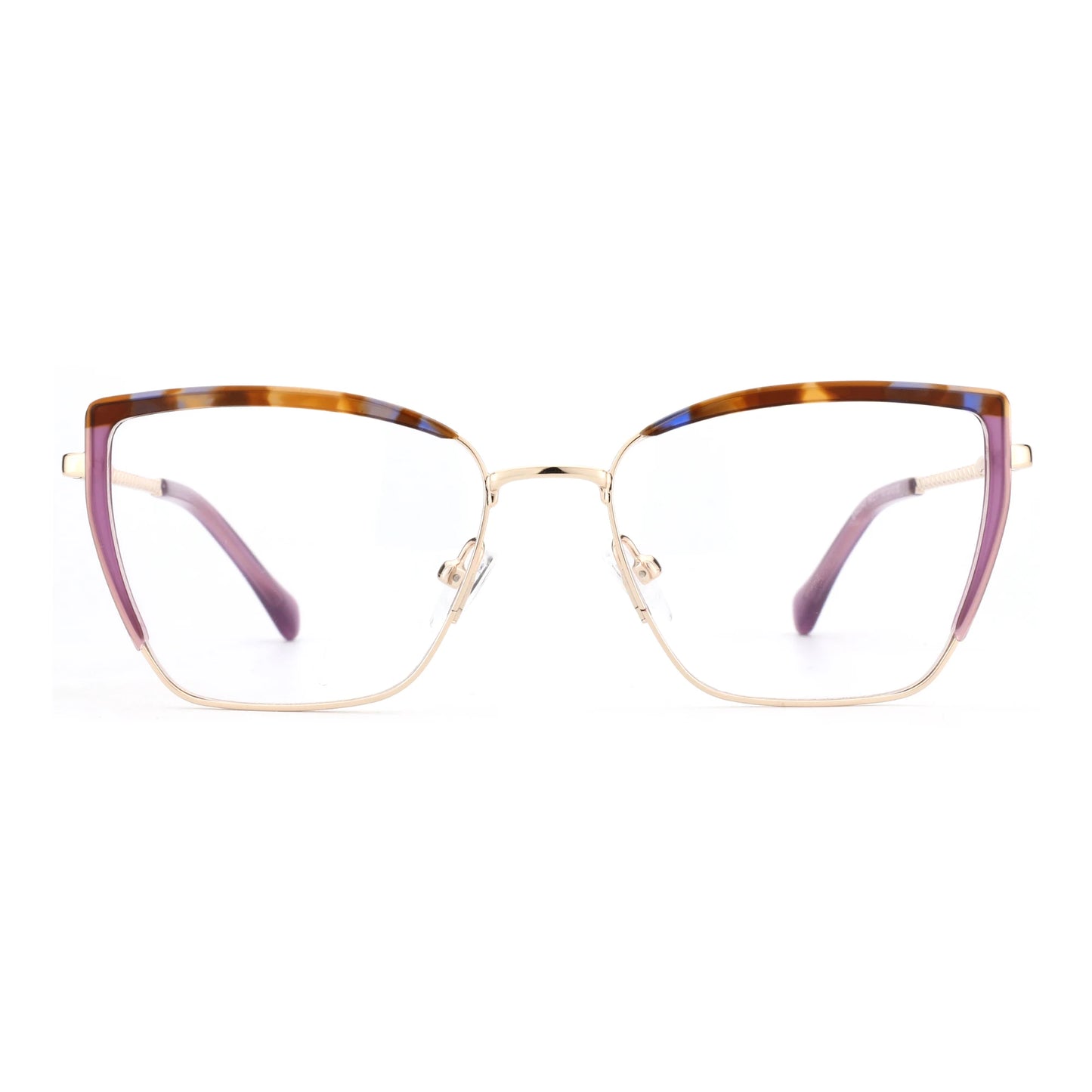 BLUEMOKY  Women's new metal butterfly prescription glasses, myopia progressive color changing lenses, anti blue light multifocal