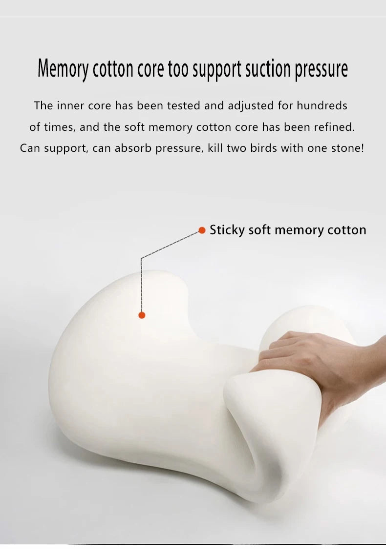 WEIHAO Car Memory Foam Neck Pillow Protection Lumbar Backrest Cushion Lumbar Cushion Car Headrest Cushion