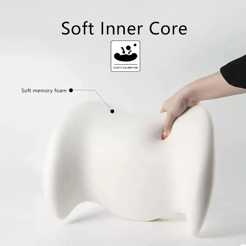 WEIHAO Car Memory Foam Neck Pillow Protection Lumbar Backrest Cushion Lumbar Cushion Car Headrest Cushion