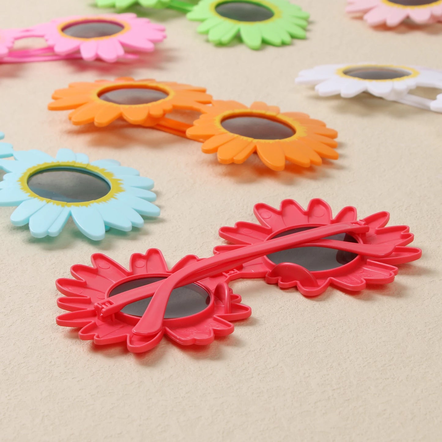 Sunflower Sunglasses Little Daisy Shape Sun Glasses Funny Party Decorative Eyeglasses Plastic Gathering Picnic Photography Props
