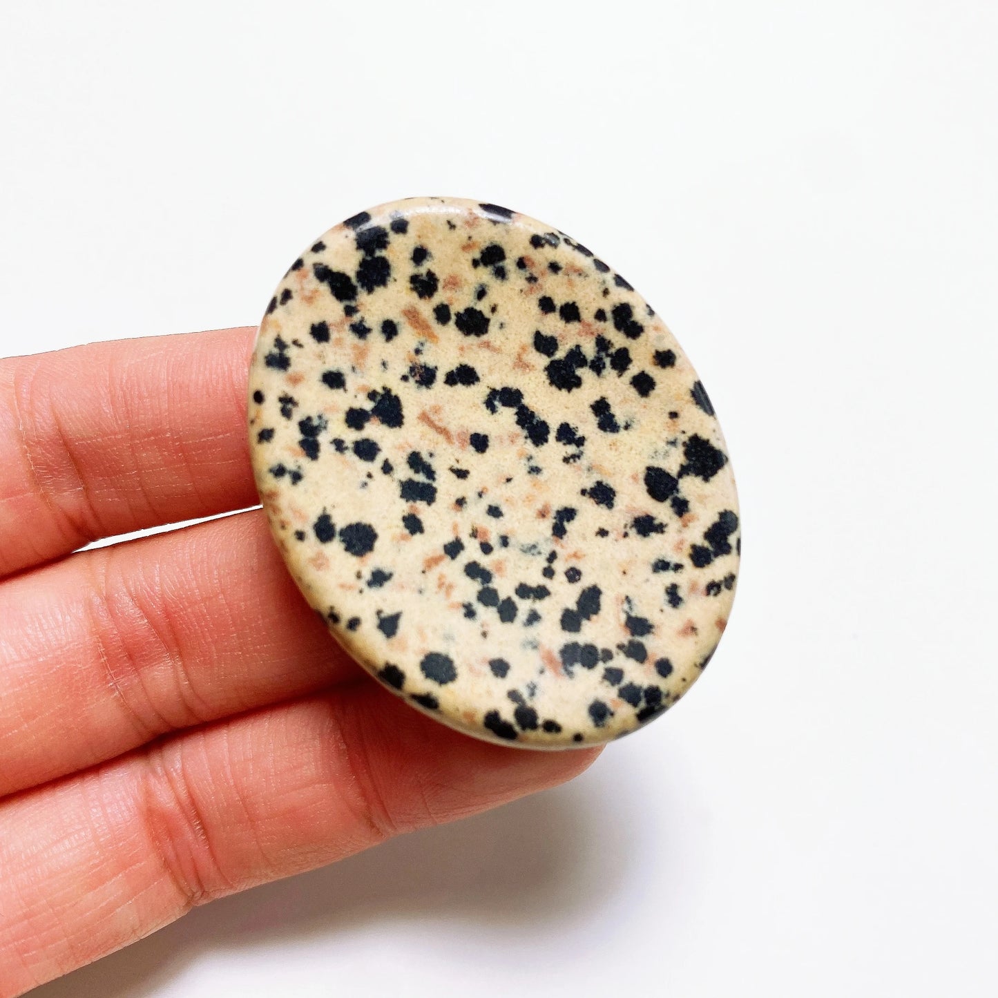 Natural Stone Thumb Worry Stone Crystal Quartz Oval Pocket Massage Palm Reiki Healing Therapy Meditation Spiritual Flake Gift