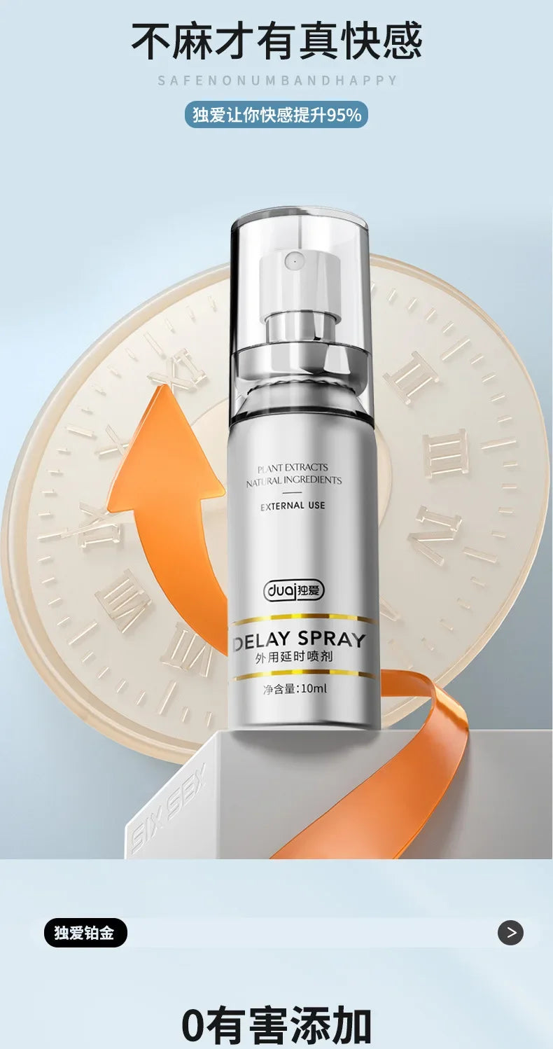 New Male Sexual Delay Spray, Men Delay Cream 60 Minutes Long, Prevent Premature Ejaculation, Cock Enlargement Erection Spray