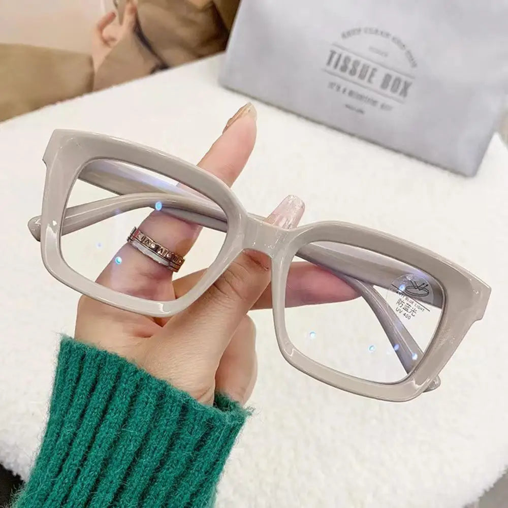 Fashion Ultra-Light Polygon Frame Anti-blue Light Glasses Unisex Reading Eyewear UV400 Shades Flat Mirror Eyeglasses