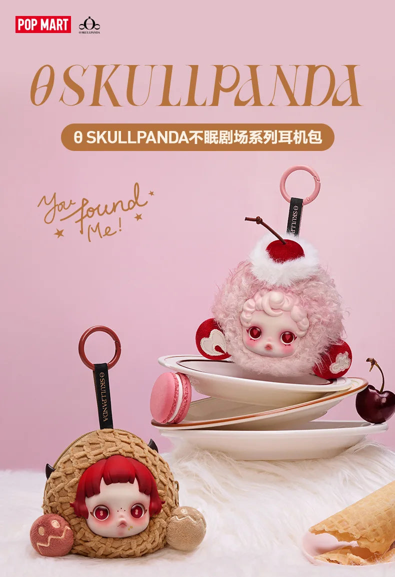 Original Popmart Skullpanda V3 You Found Me Series Trend Blind Box Doll Bag Pendant Surprised Box Toy Emotion Soothing Doll Gift