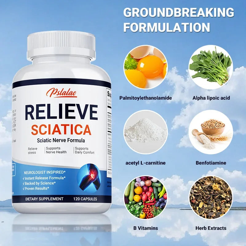 Relieve Sciatica - Relieve Pain, Improve Flexibility, Support Nerve and Joint Health, Relax Muscles