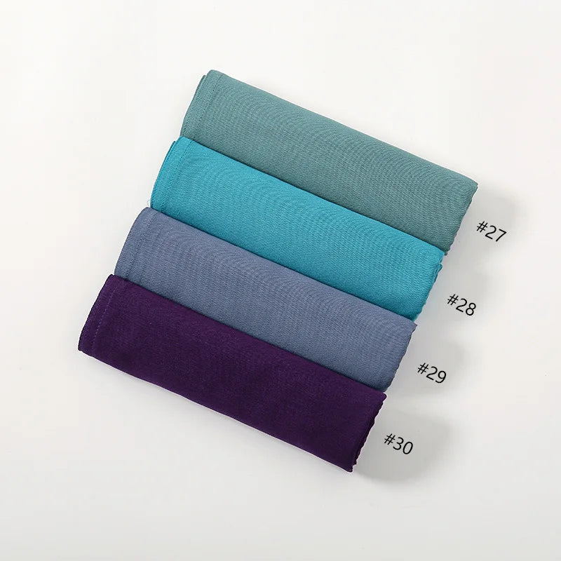 29 Colors 180*95cm Ramadan Women Broad Edge Solid Cotton Rayon Hijab Scarf Lady Wraps Shawls Muslim Headband Islamic Scarves
