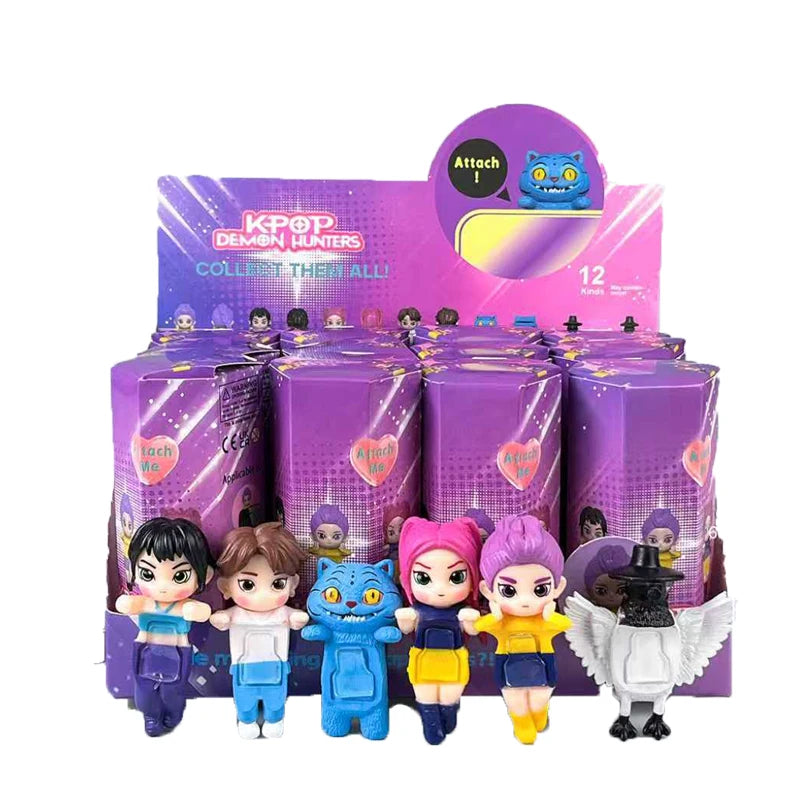 Anime Kpop Demon Hunters Figure Series Blind Box PVC Cartoon Mini Model Toy Doll Desktop Decorative Kids Christmas Surprise Gift