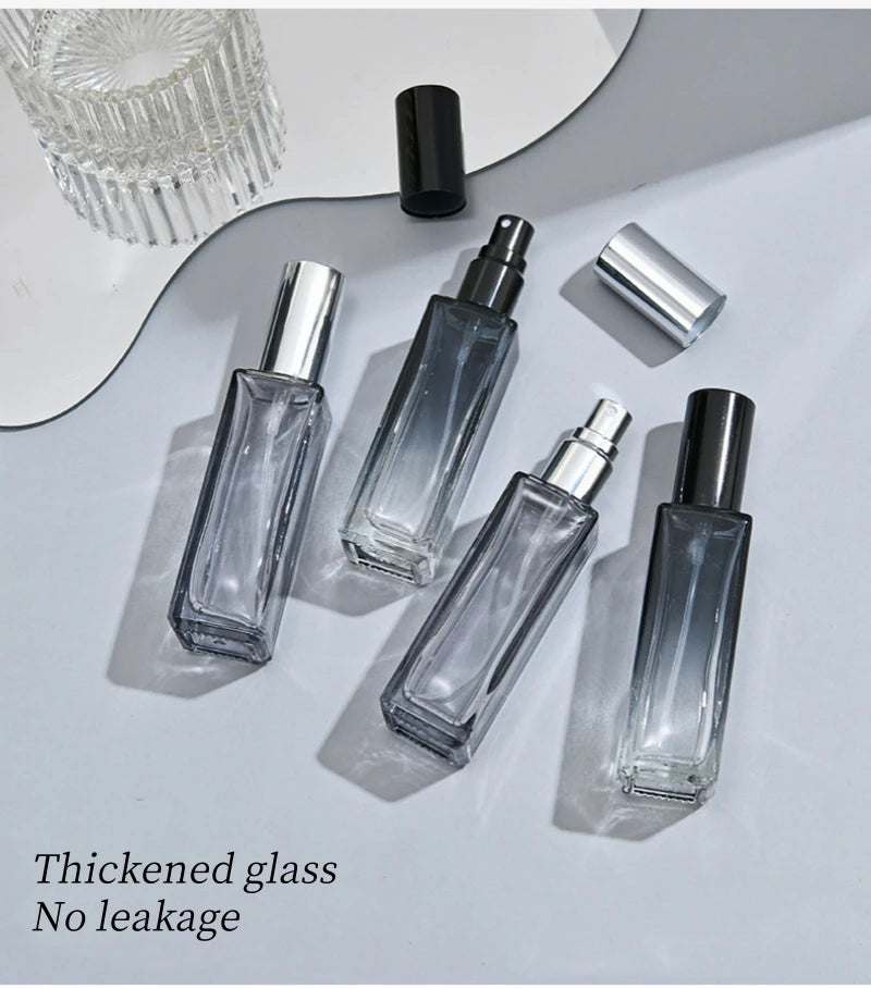 2PCS 20/10ML High Quality Perfume Spray Bottle Gradient Blue Perfume Bottle Travel Cosmetic Refillable Spray Bottle Empty Mini