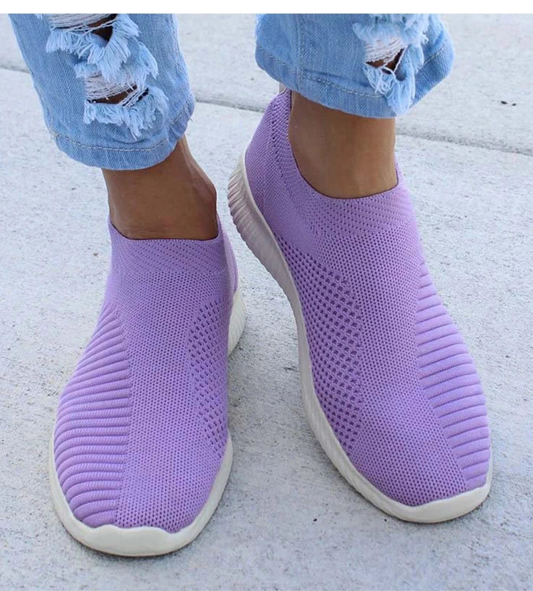 Women's Sneaker Slip On Women Sneakers Breather White Shoes Women Casual Sneaker Sports Shoes Comfortable Vulcanize Shoes Female