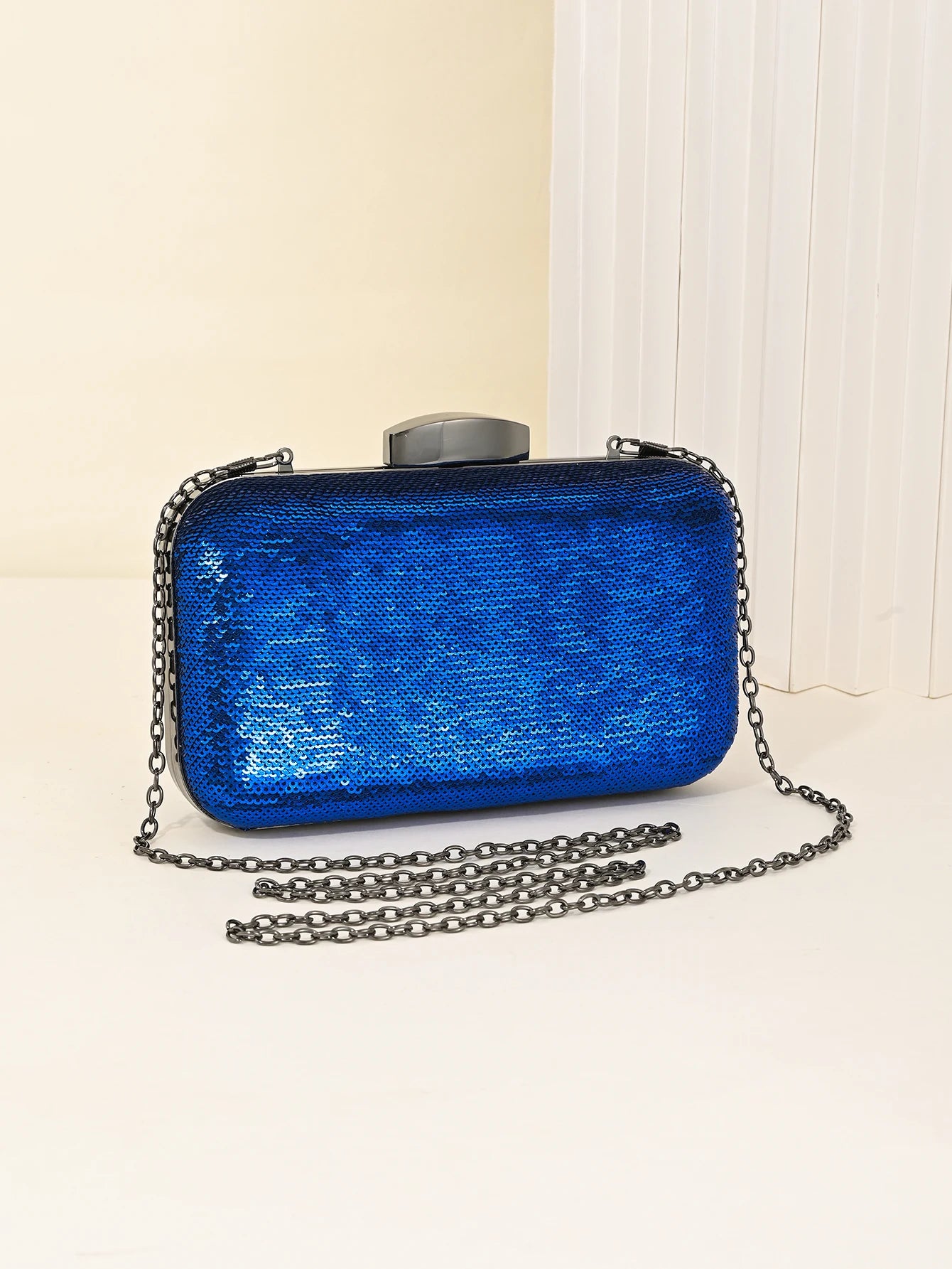 Glitter Sequins Evening Bag For Women, Fashion Snap Clutch Purse, Luxury Handbag For Wedding Party Prom Banquet