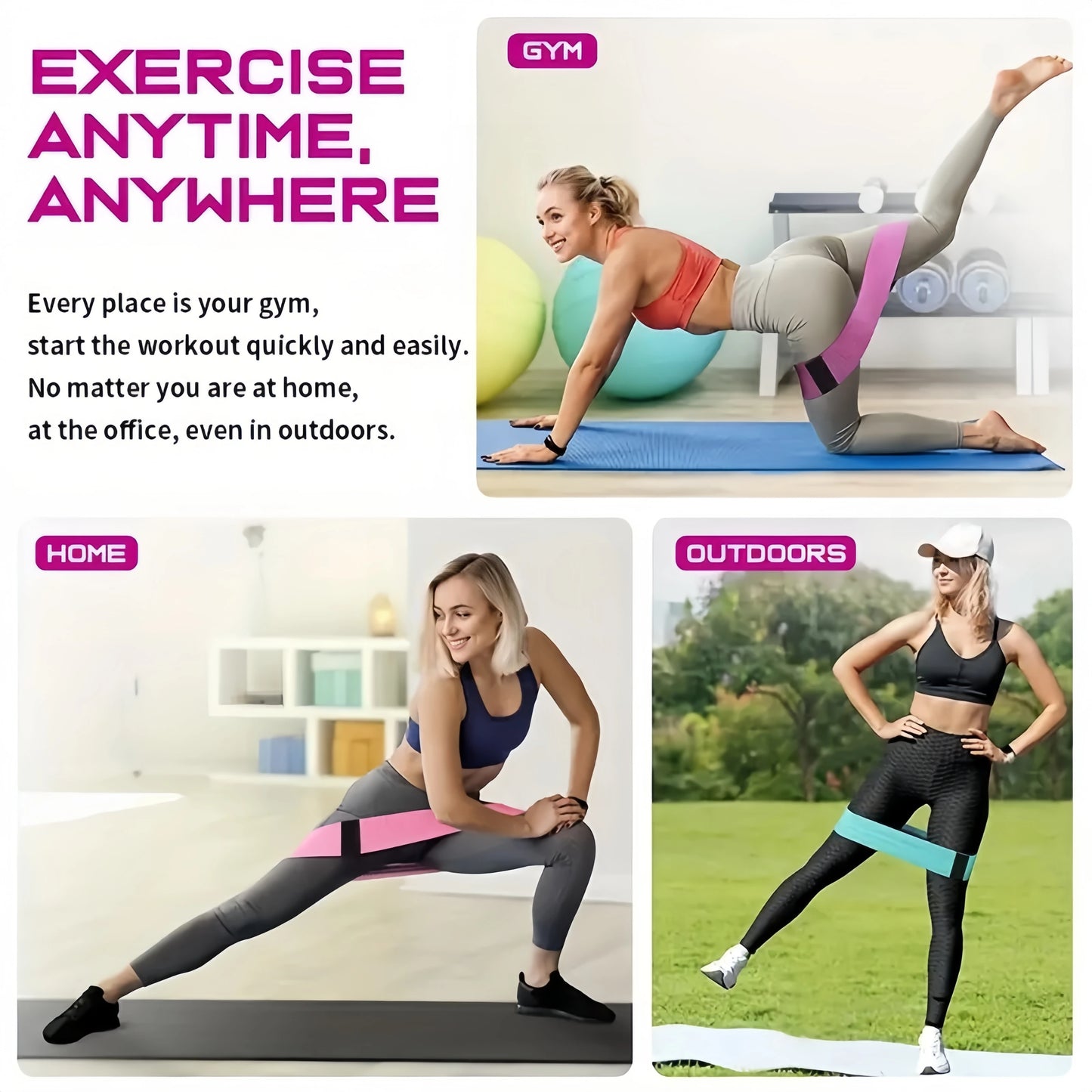 10-Piece Pilates Loops Yoga Kit, Stretch Belt Yoga Ball Rally Belt - Fitness Equipment for Stretching, Shaping and Core Training