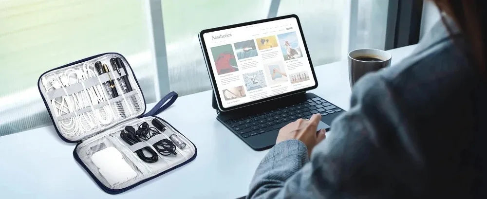 1pcs Portable Phone Cable Storage Bag Electronic Accessory Organizer USB OTG Data Cable Charger Plug Travel Waterproof Organizer