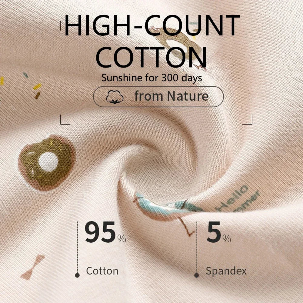 3pcs Menstrual Panties Girls Mid Waist Cartoon Bear Cotton Period Briefs Soft Leak proof Absorbent Incontinence Underwear S-XL