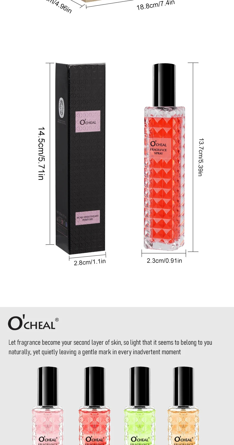O'CHEAL 35ml Fragrance Spray Perfume Long-lasting Body Spray Men Charm Perfume Fragrance Lasting Pheromones Attract Women Unisex