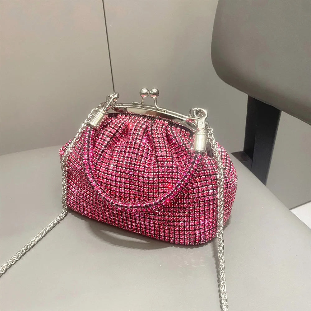 JIOMAY Women's Shiny Rhinestone Purse for Wedding Silver Clutch Bag evening Bag Luxury Clutch Bag Luxury Bags Designers Handbags