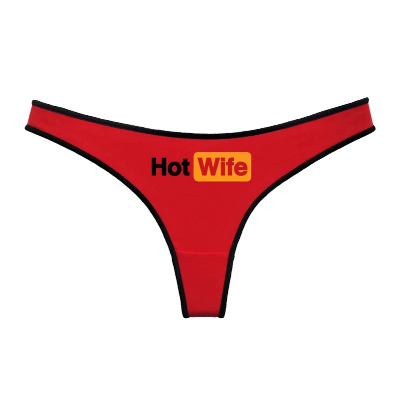 Hot Wife Letters Women's Underwear New Fashion Panties Sports Fitness Seamless Girl's Underwear Low Waist Traceless Ladies Brief