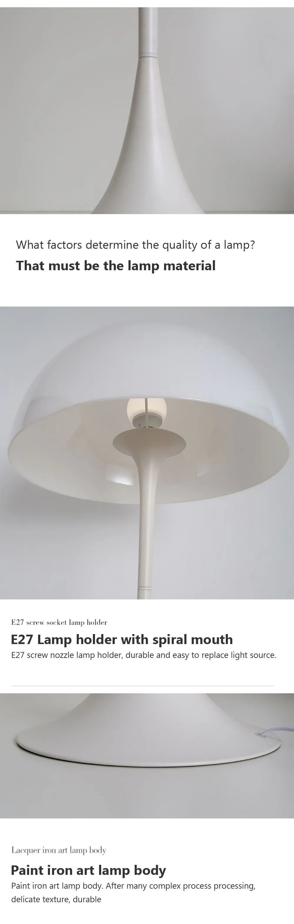 Modern Mushroom Floor Lamp LED Decoration Illumination For Bedroom Living Rooms White Minimalist Decor Study Reading Stand Light