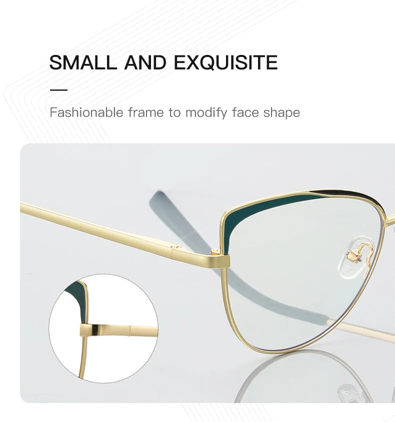 JMISUS New Women Cat Eyes Photochromic Reading Glasses Design Butterfly Frame Customized Prescription Anti-blue Ray Eyewear